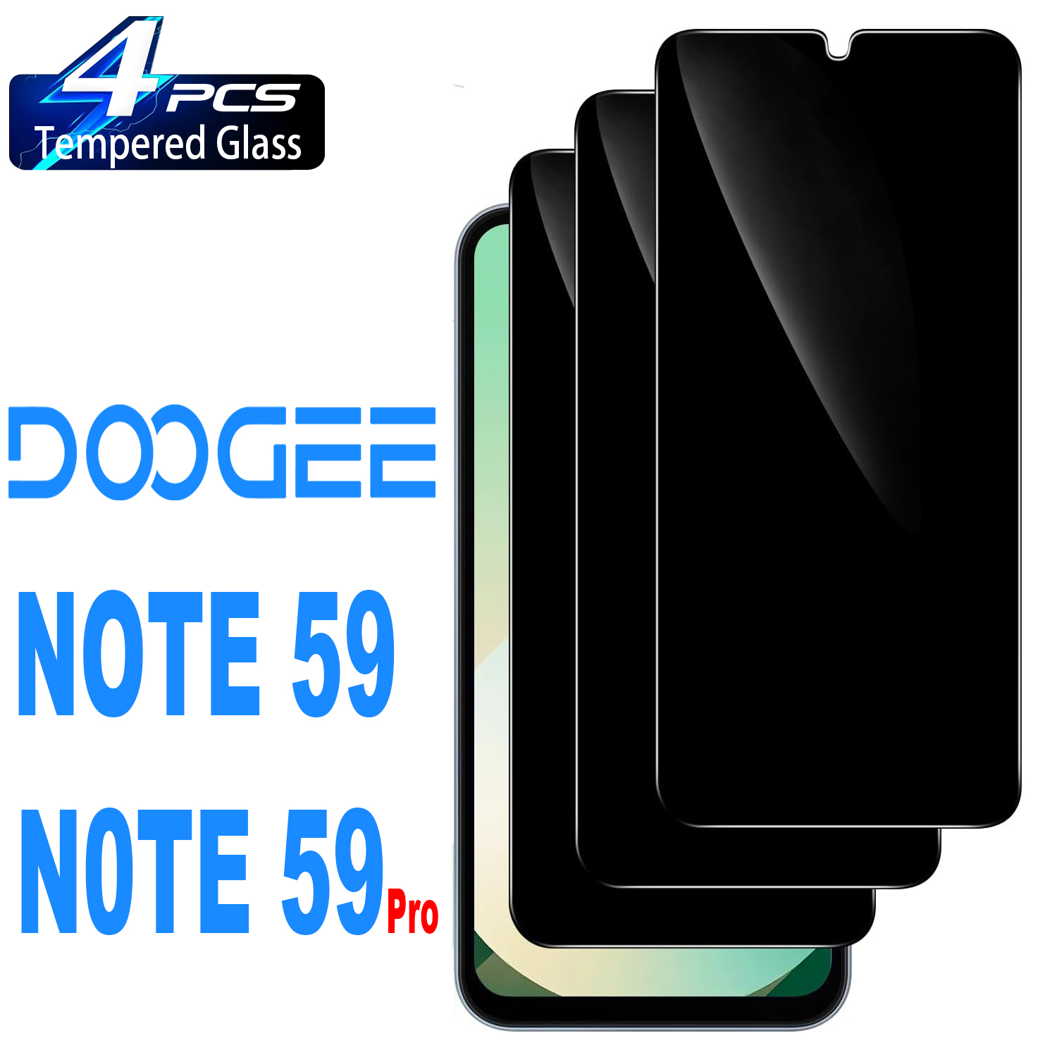 Privacy Screen Protector - For DOOGEE Note 59 / Note