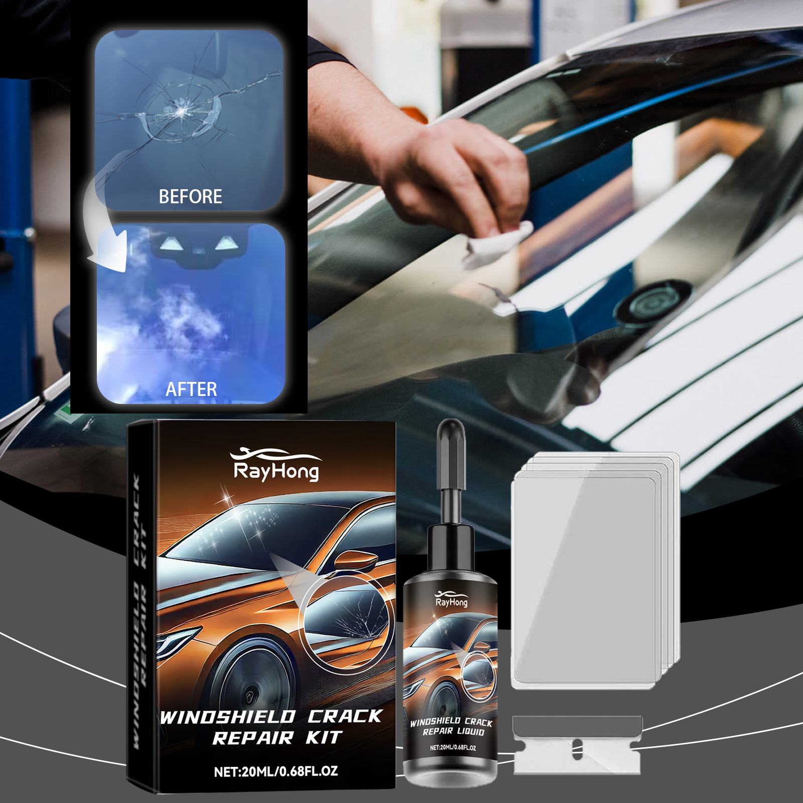 Car Windshield Crack Repair Re - Liquid Uv Glue Kit incelemesi ve fiyatı