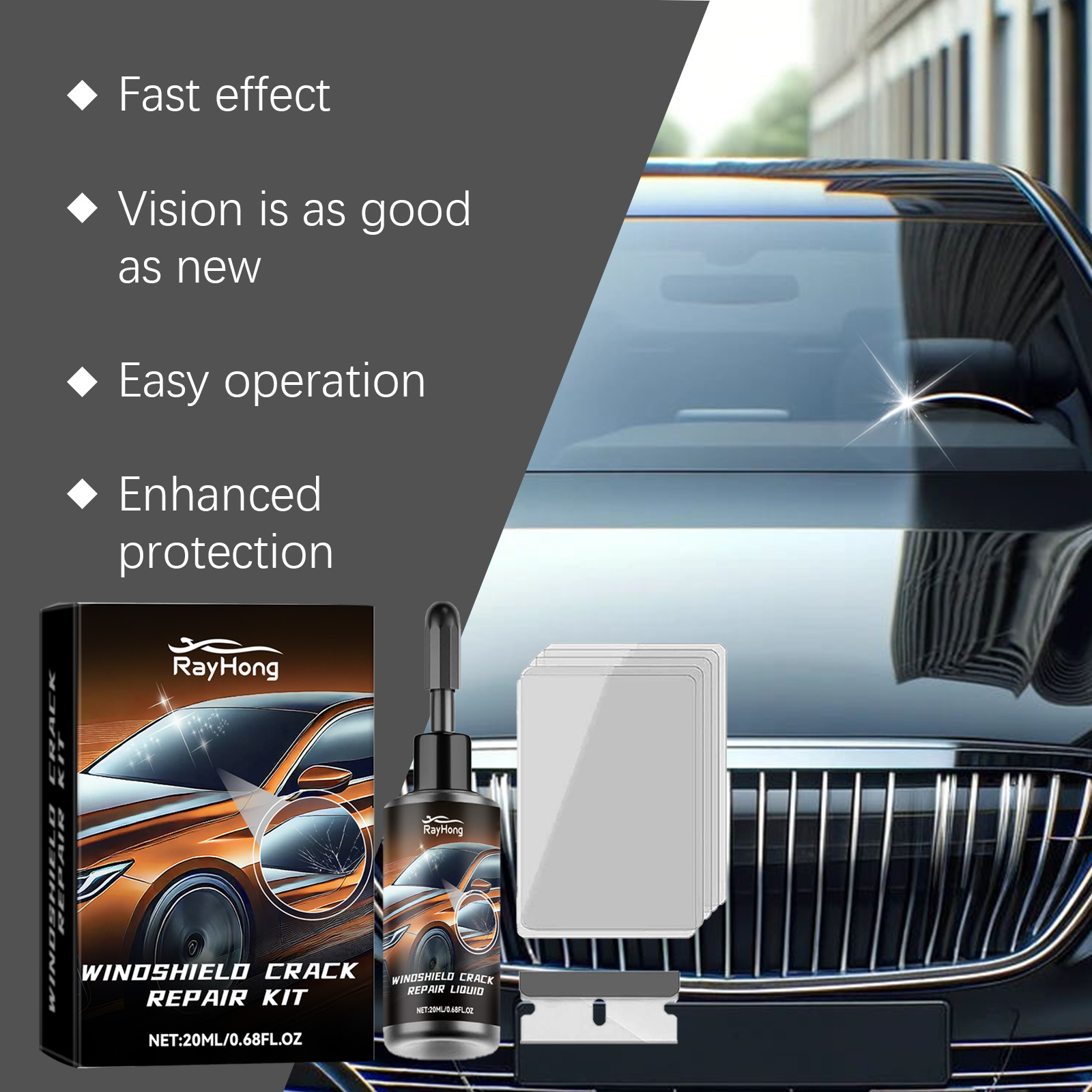 Car Windshield Crack Repair Re - Liquid Uv Glue Kit incelemesi ve fiyatı