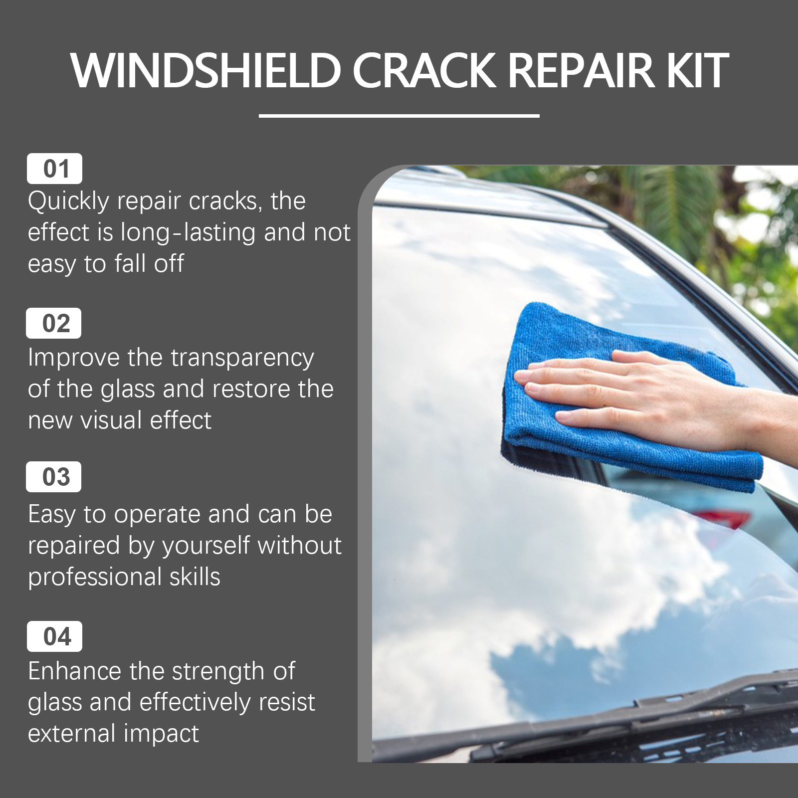 Car Windshield Crack Repair Re - Liquid Uv Glue Kit incelemesi ve fiyatı