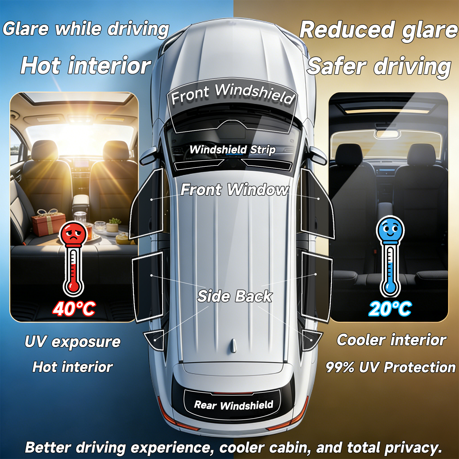 Precut Window Tint Car for Maz - Glass Protector Auto incelemesi ve fiyatı