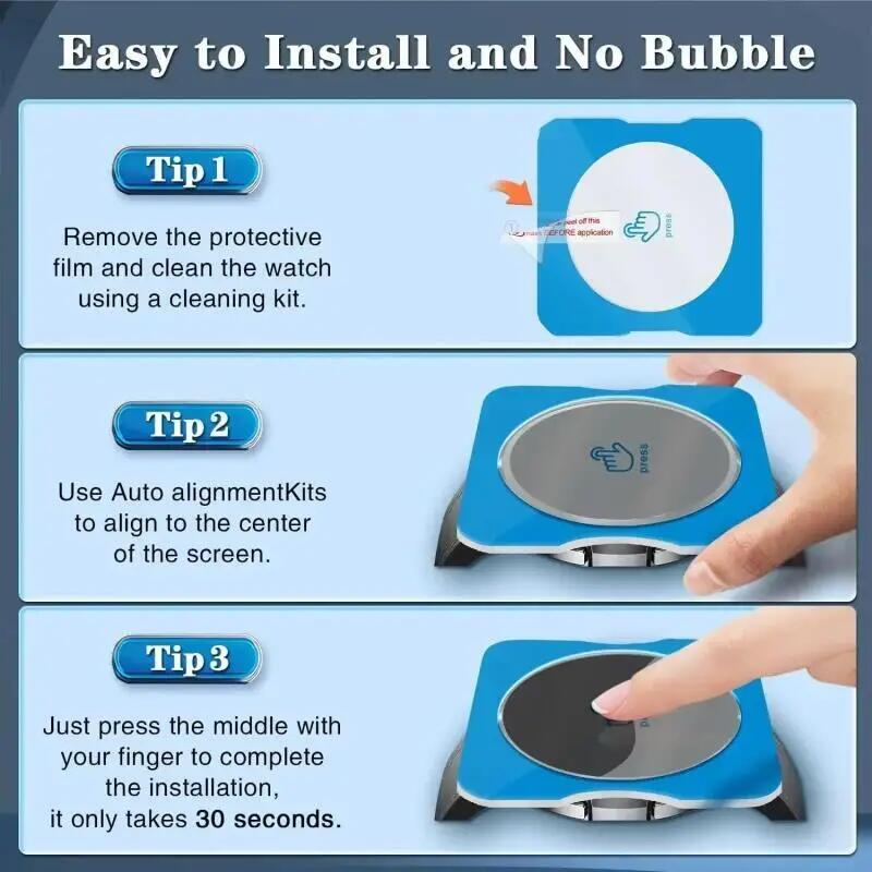 1-3Pcs Easy to Install Tempere - Smartwatch Screen Film incelemesi ve fiyatı
