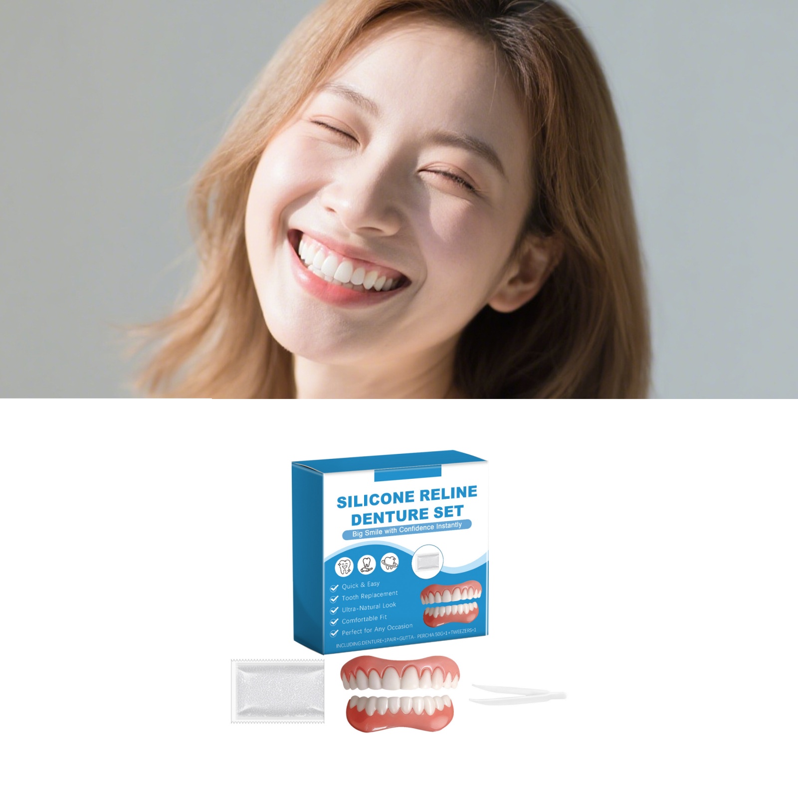 Denture Full Set Over Gums Kit - Full Cover Adhesive incelemesi ve fiyatı