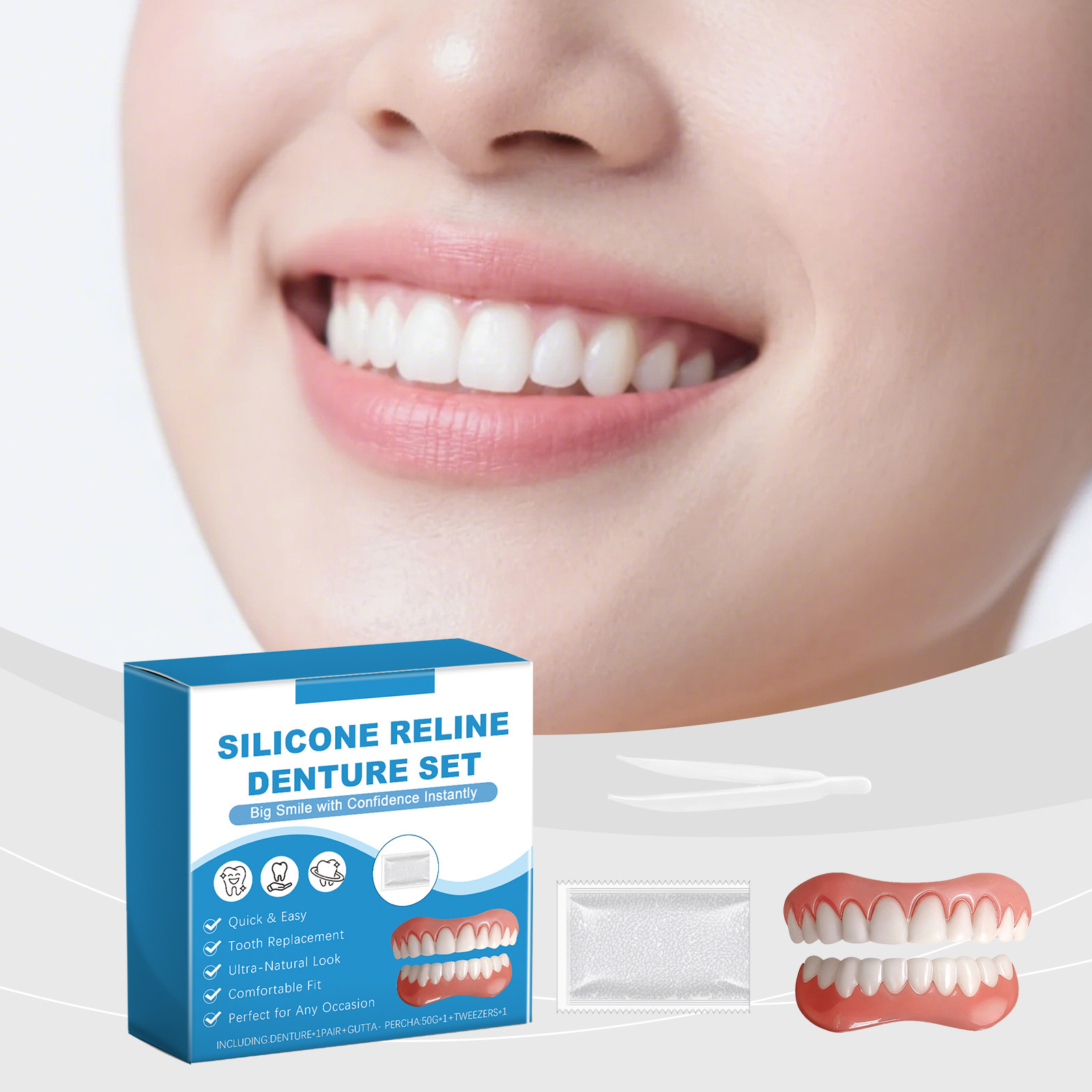 Denture Full Set Over Gums Kit - Full Cover Adhesive incelemesi ve fiyatı