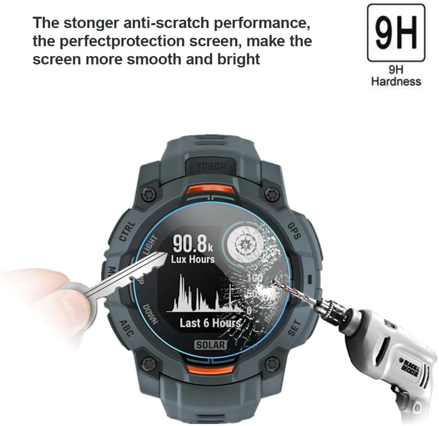3/6/9pcs For Garmin Instinct 3 - Tempered Glass Screen 9H incelemesi ve fiyatı