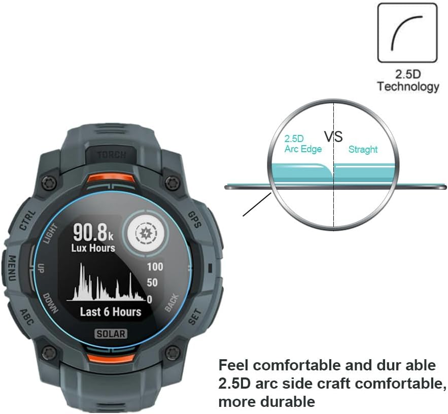 3/6/9pcs For Garmin Instinct 3 - Tempered Glass Screen 9H incelemesi ve fiyatı