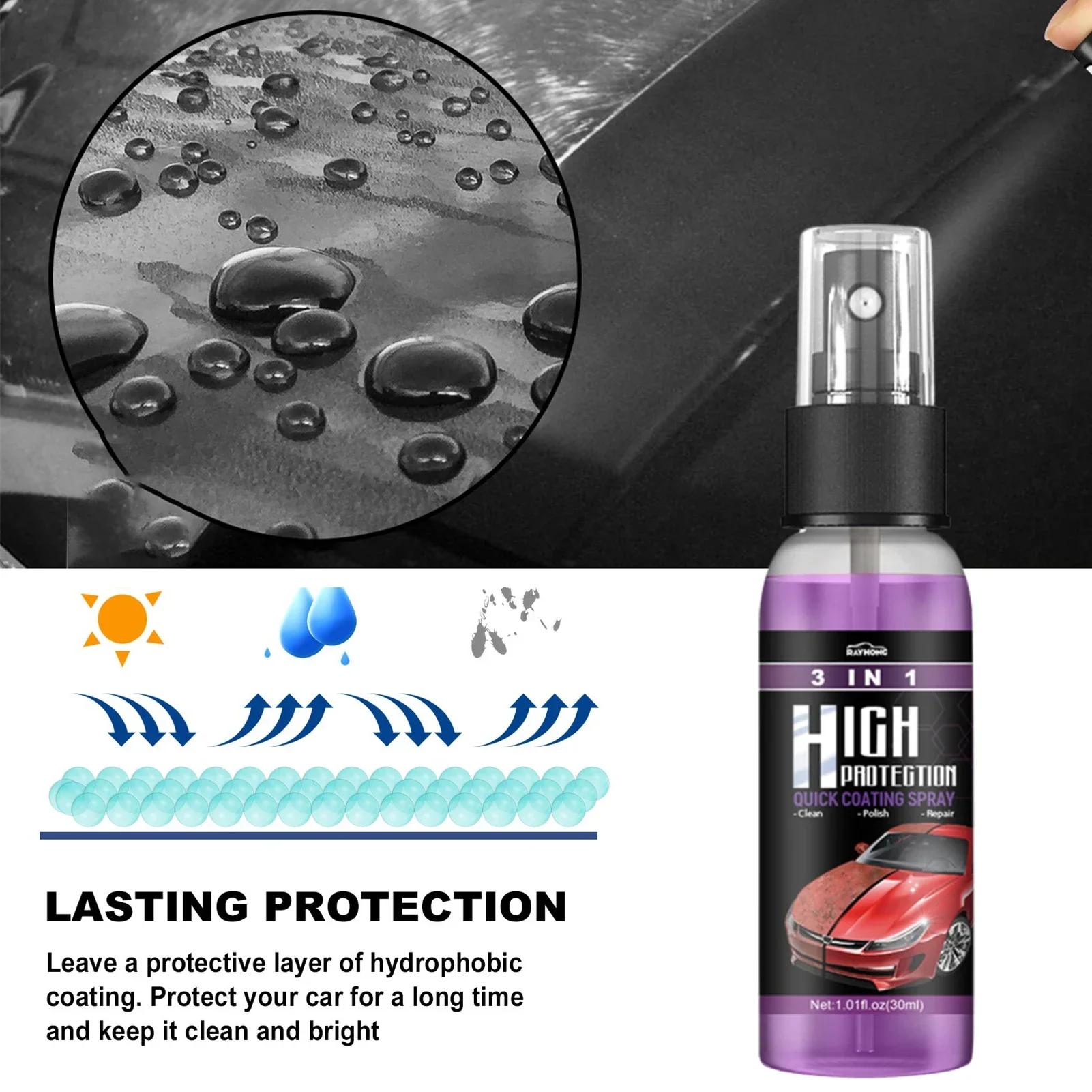 3 in 1 Car Ceramic Liquid Coat - Nano Liquid Coating incelemesi ve fiyatı