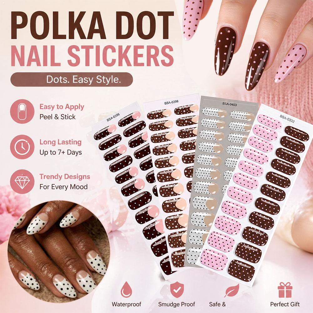 Polka Dot Gel Nail Strips Full - Full Cover Adhesive incelemesi ve fiyatı