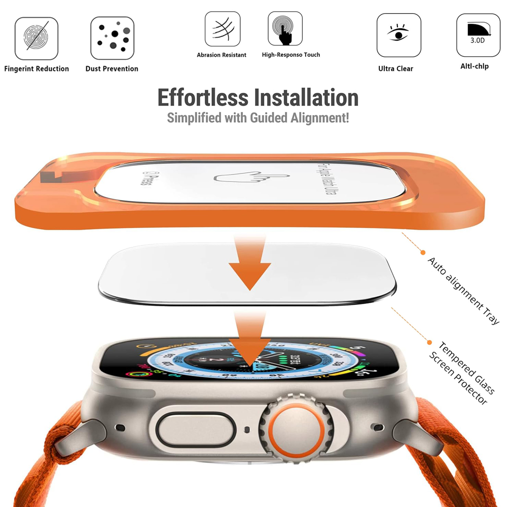 Tempered Glass For Apple Watch - Screen Alignment Tool incelemesi ve fiyatı