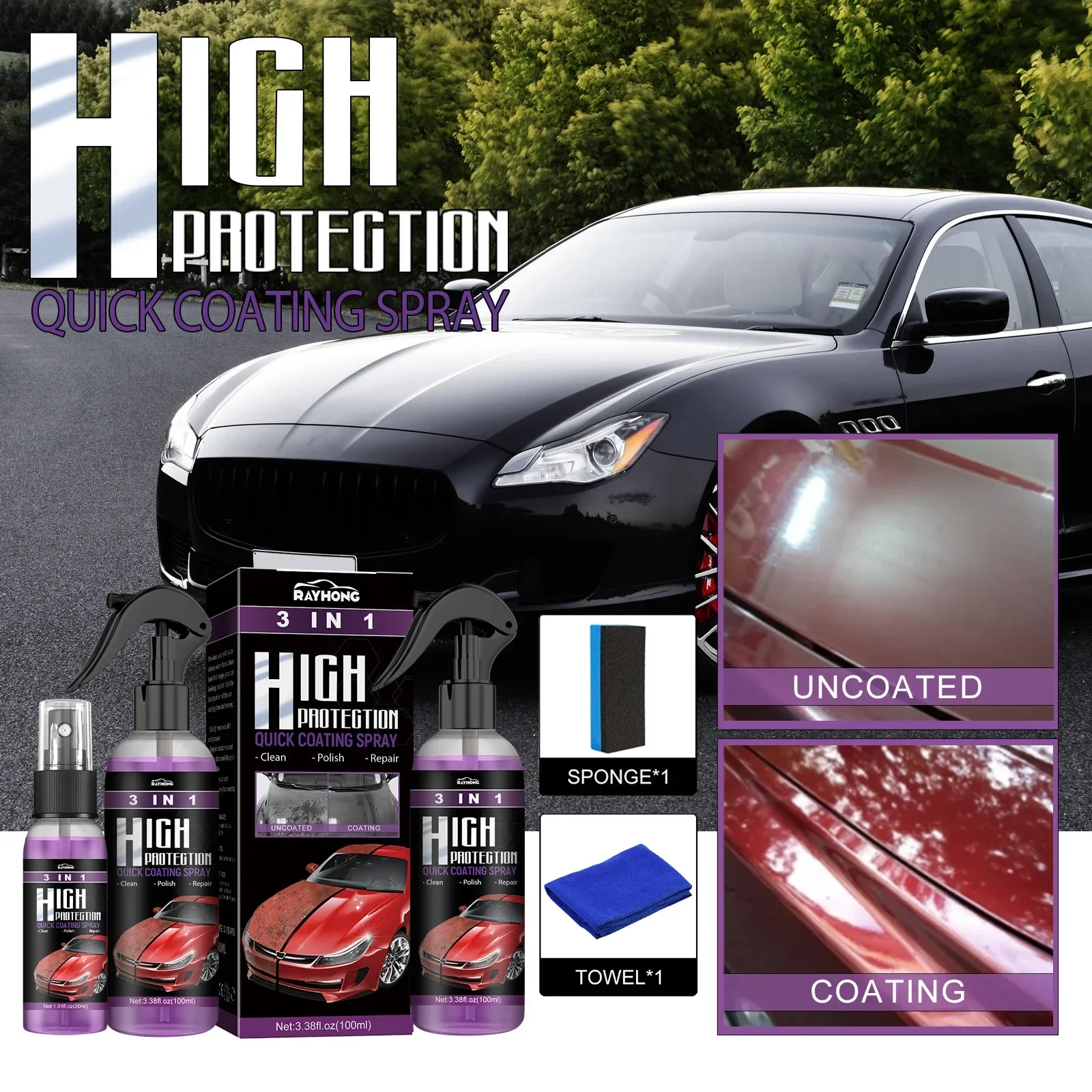 3 In 1 Car Ceramic Nano Coatin - Nano Liquid Coating incelemesi ve fiyatı