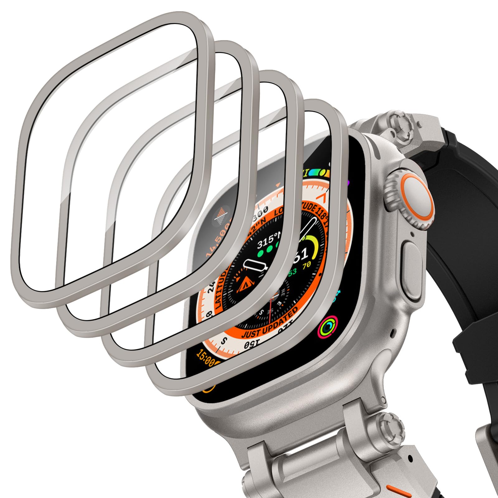 Aluminium Alloy Case+Tempered  - Smartwatch Screen Film incelemesi ve fiyatı
