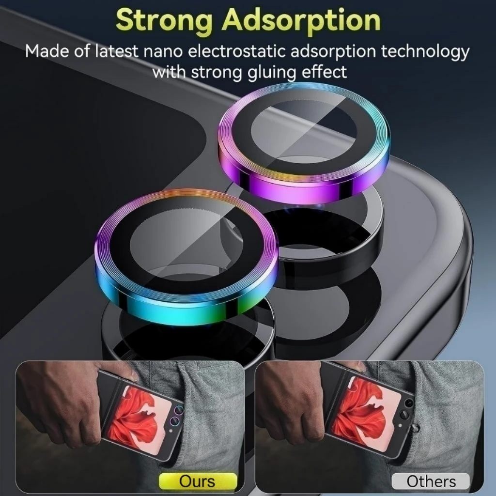 Metal Camera Lens Protector Fo - Tempered Glass Screen 9H incelemesi ve fiyatı